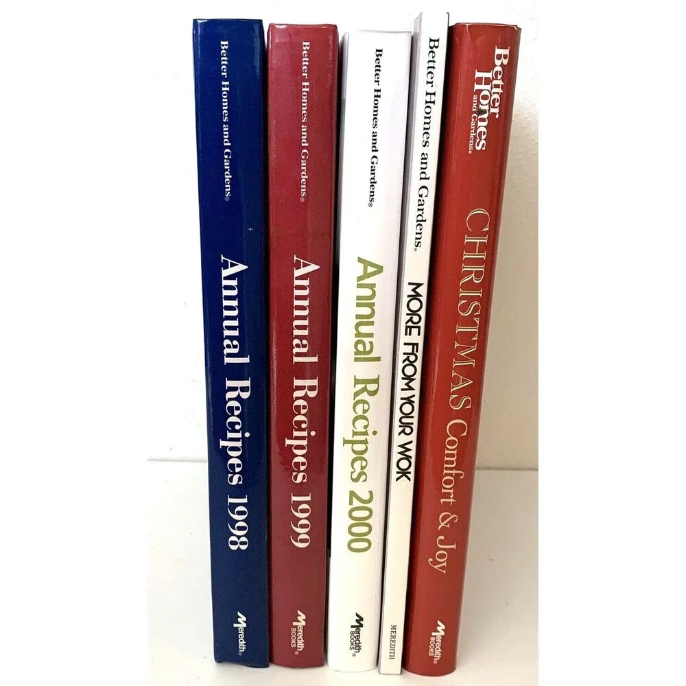 Lot of 5 Better Homes and Gardens Cookbooks 1998-2000 Annual Collections & More